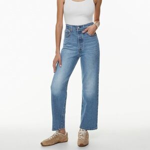 Levi's Premium Ribcage Straight Ankle Jeans 27 - Light Blue Denim